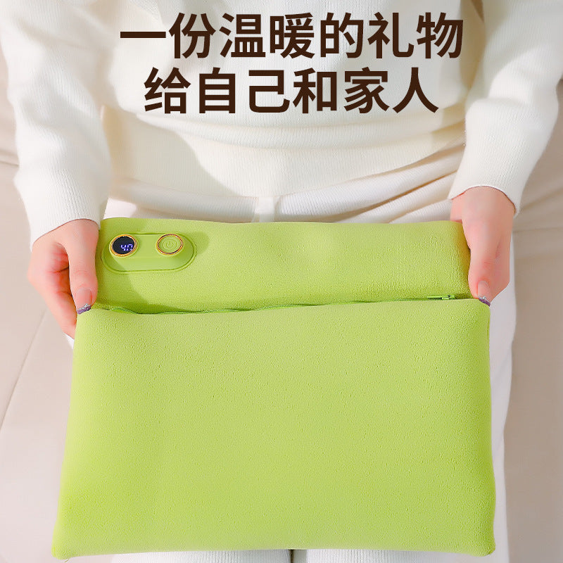 Graphene rechargeable hand warmer - plush, heated, and waterless hot water bottle for women - keeps you warm and cozy, perfect for stomach relief
