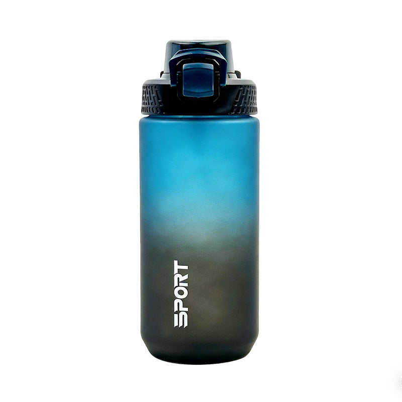 Outdoor sports water cup creative frosted large capacity gradient plastic cup portable high-looking large capacity cup