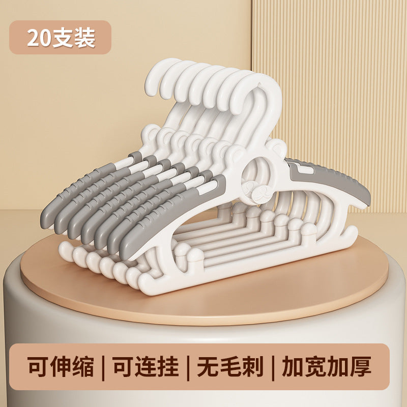 Children's clothes hanger, baby baby hanging special children's newborn toddler retractable clothes drying support for home clothes support