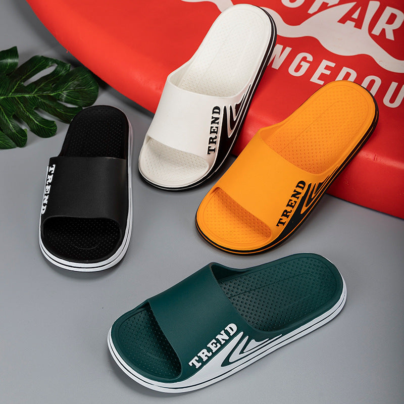 Clearance slippers men's summer new arrivalfashionoutwear beach slippers soft bottom outdoor home bathroom couple one-piece cool
