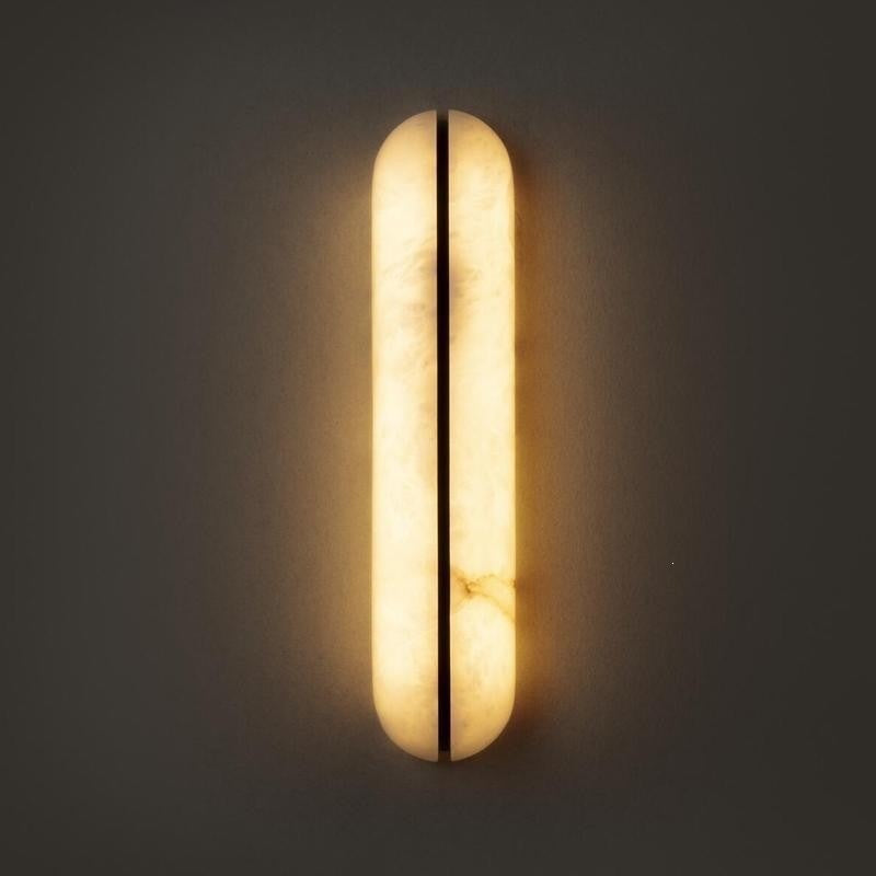 Natural snowflake marble effect wall lamp - modern minimalist, light luxury style for living room, hallway, bedroom, and background wall - high-end lighting fixture