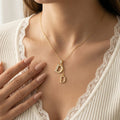 fashion best selling copper inlaid zirconium letter necklace women's light luxury niche style easiest for match non-fading titanium steel clavicle chain jewelry
