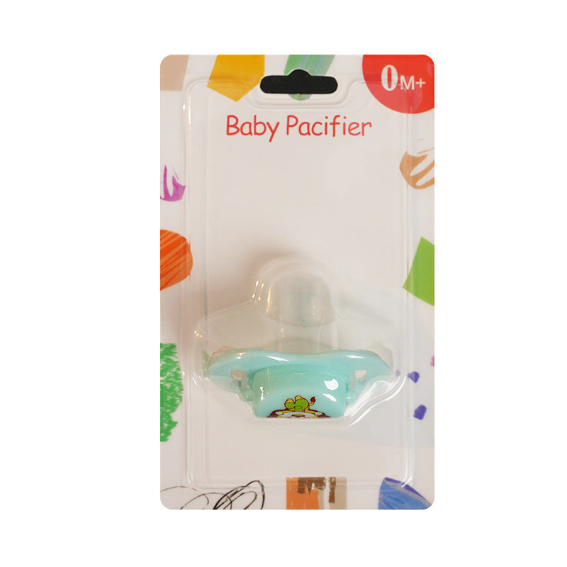 English card pack, baby pacifier cartoon silicone sleeping pacifier, newborn baby pacifier with lid.