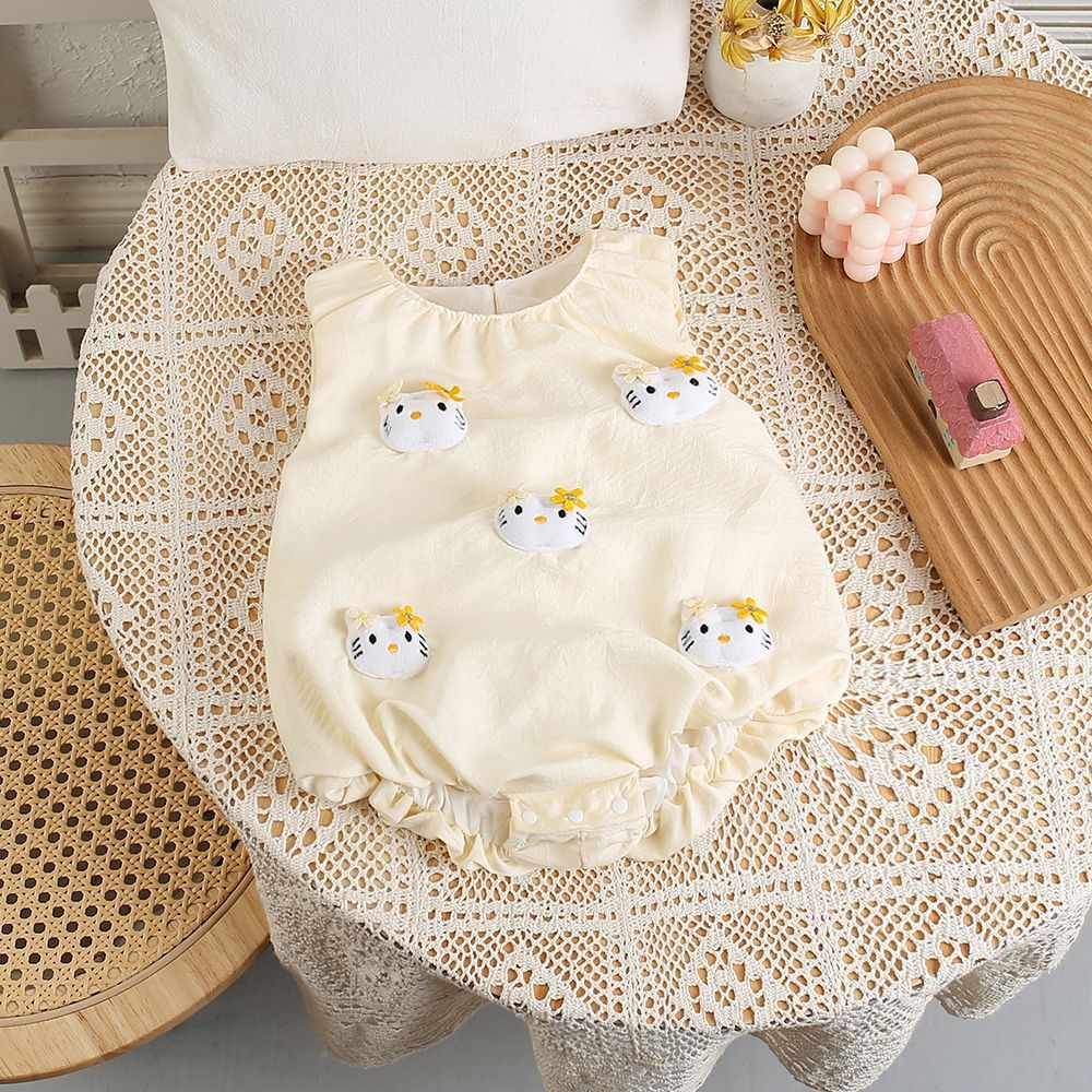 Summer newborn baby girl summer vest cute cartoon super cute hello kitty sleeveless romper