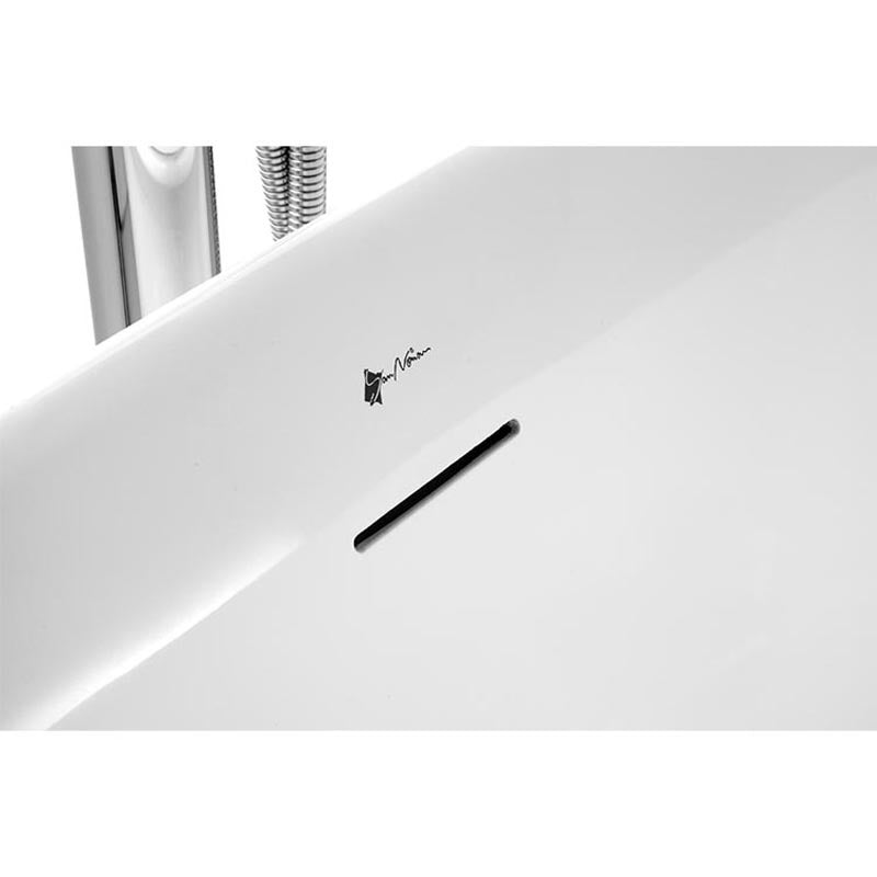 Sannora bathroom small apartment acrylic oval thin edge adult independent bathtub 1.6 meters