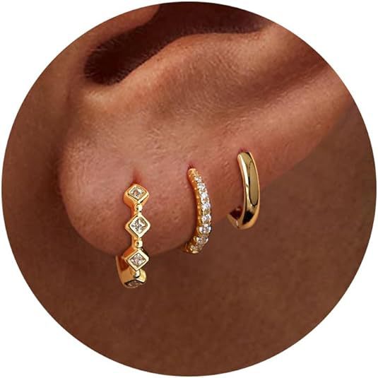 Luxury-inspired new earring set: copper electroplated micro-paved zirconia fashion round earrings and ear studs - exquisite design