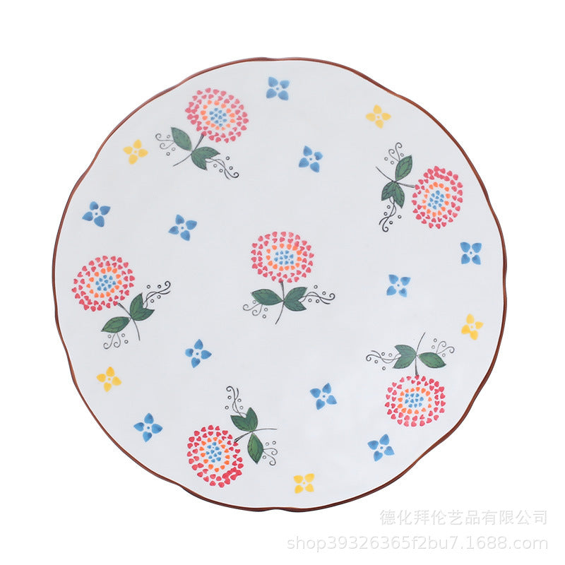 Nordic dinnerware set: creative ceramic bowls, dinner plates, and soup bowls for home use - minimalist underglaze ceramic tableware wholesale