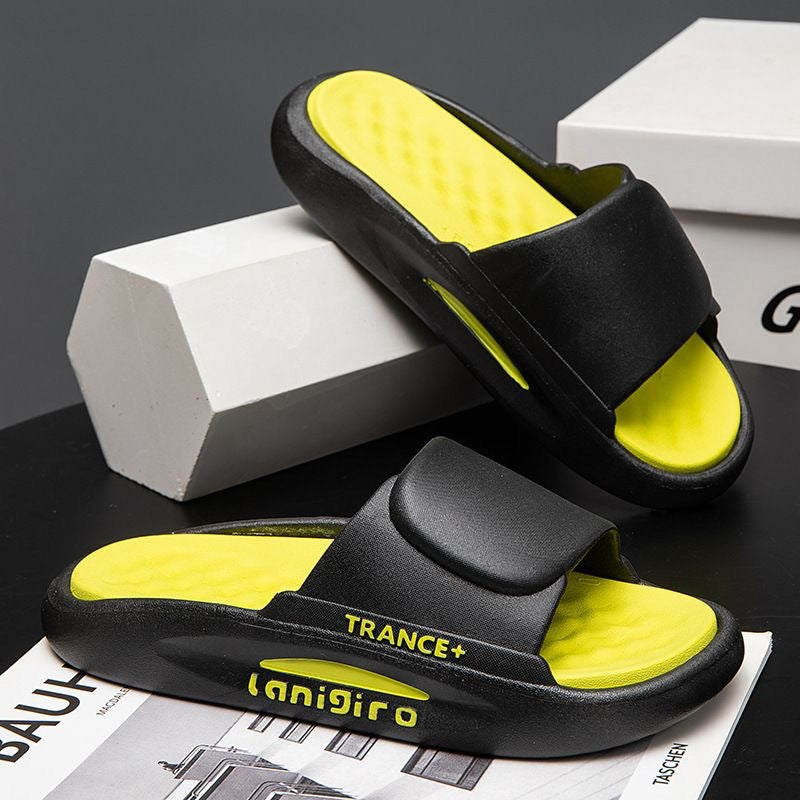 Slippers men's 2026 summer new arrival thick bottom bathroom trendy couple student home slippers women's outwear