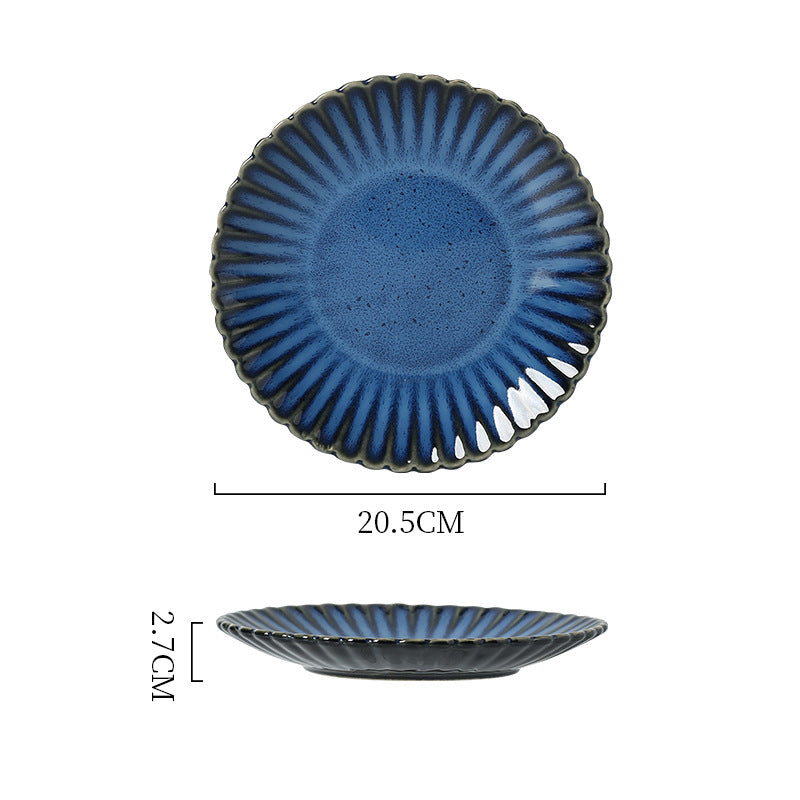 Japanese style ceramic bowls, plates, household high-looking rice bowls, soup bowls, dish sets, ins kiln turned into retro