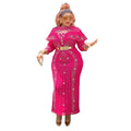 Fashion cross-border new arrival african  plus size women's dress fashion hot diamond beaded high waist hip skirt