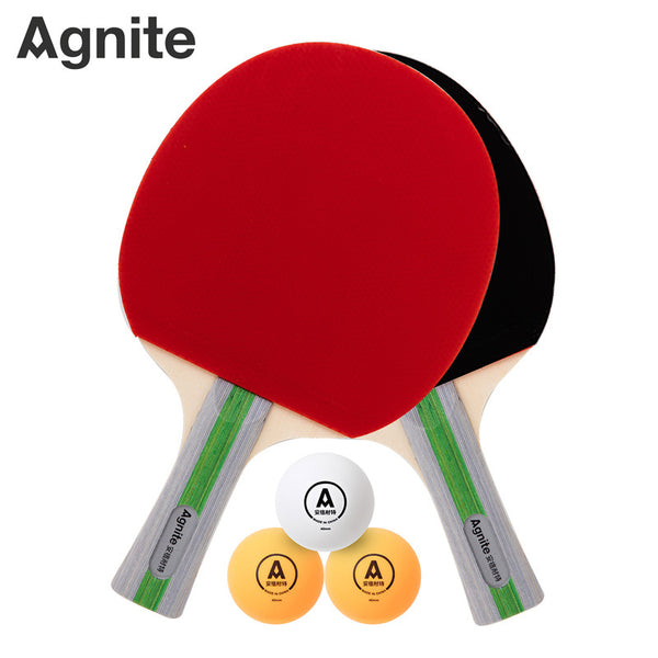Deli Angnet F2330 table tennis racket double racket horizontal racket, free 3 table tennis and 1 pair of table tennis racket