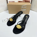 Za summer new arrivals 2025: women's round-toe heeled sandals with metal buckle strap detail and open back – stylish ankle strap sandals
