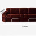 Modern medieval style accessible luxury fabric sofa for large and small apartments nordic living room single three-person steel tooth designer retro