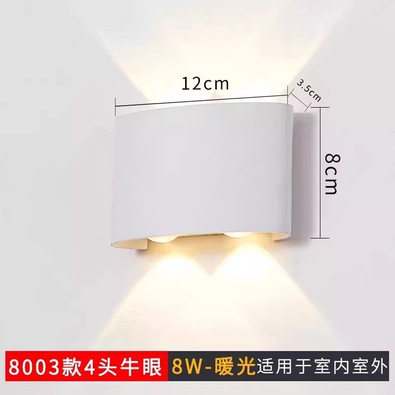 Outdoor waterproof wall lamp - modern minimalist style for bedroom bedside, hallway, outdoor villa courtyard - waterproof, hardwired wall sconce