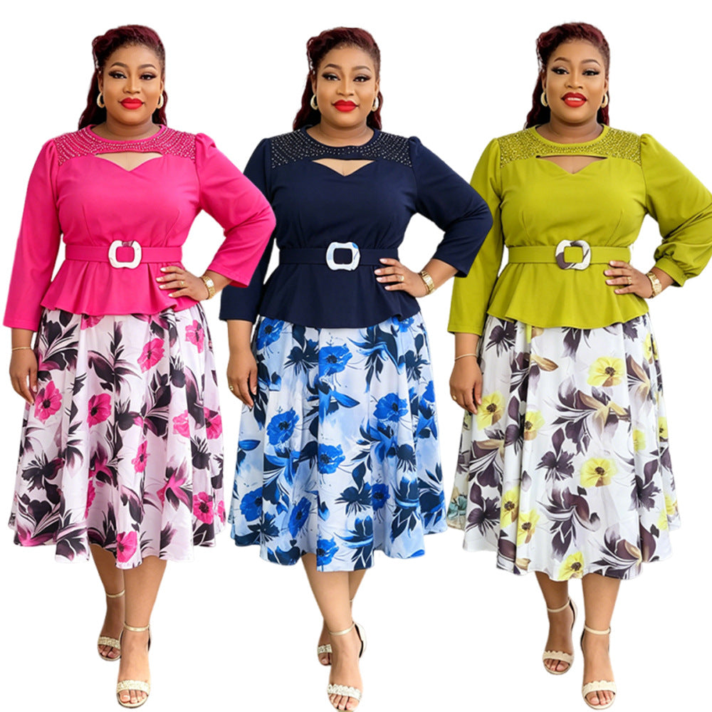 African  women's plus size cross-border fashion print dress - new  collection for us & european