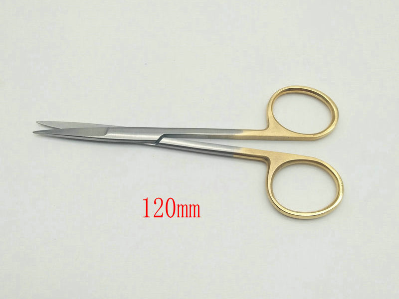 Small scissors for double eyelid scissors, gold handle removal, cut open corners of the eyes, beauty, fine scissors, straight head tissue scissors, gum scissors