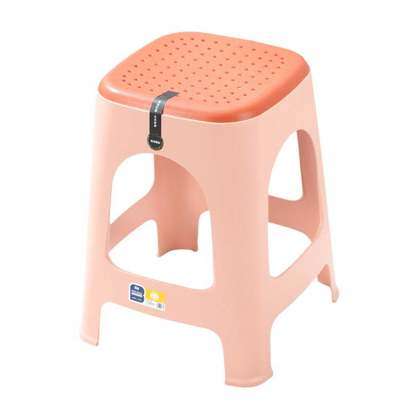 European style fashionthickened plastic stool cut out style bath stool stackable four-color high stool adult home cooked rubber stool