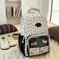 Versatile japanese-style star & polka dot kids' backpack - new korean design, large capacity, cute outdoor tote bag/backpack for boys & girls