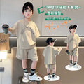 Boys' summer short-sleeve outfit: new  styles for mid-to-large children - cool, stylish, and trendy summer sportswear for boys