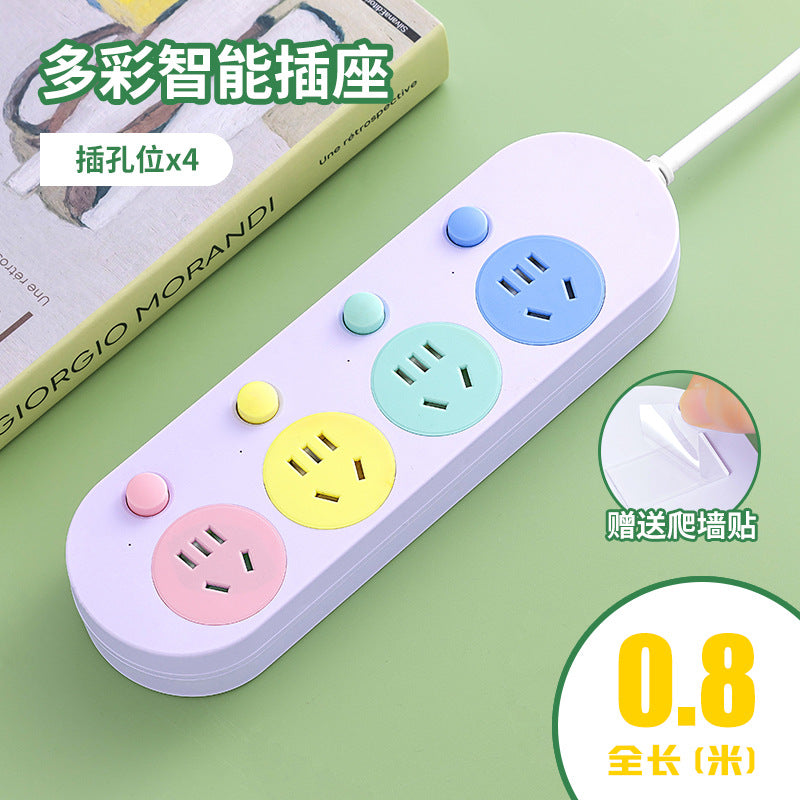 Multi-outlet power strip with usb charging ports - wall socket extension cord for home use