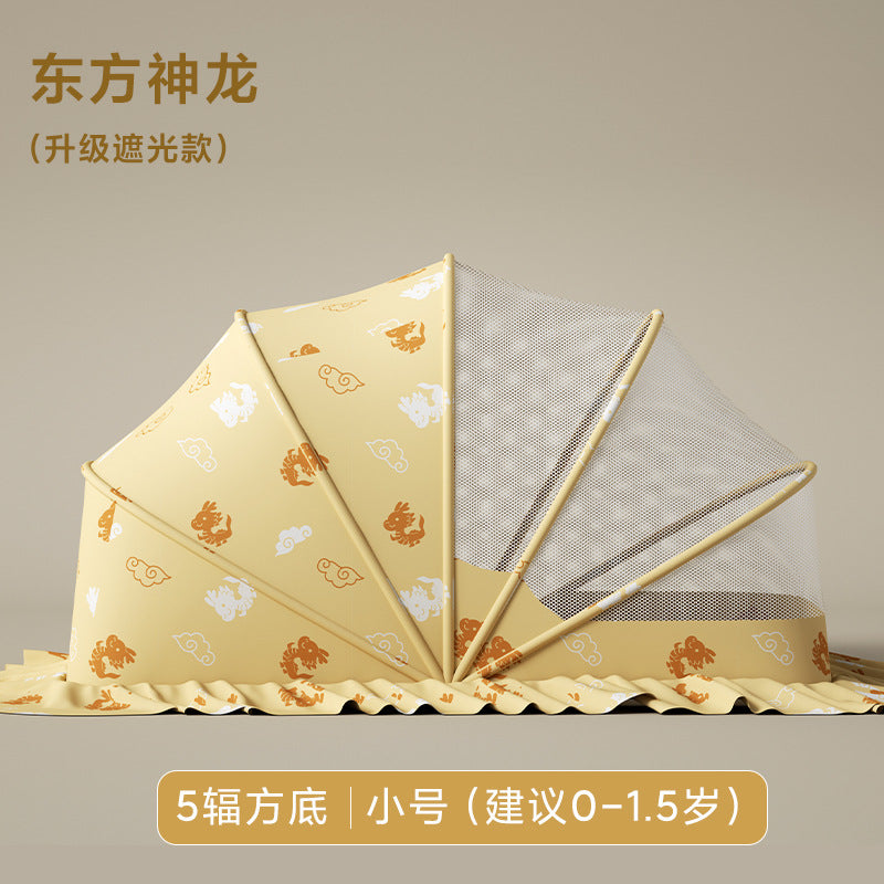 Baby mosquito net canopy - full coverage, foldable, universal fit for cribs