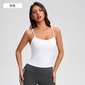 Contrast color beautiful back chest pad small camisole women's short inner bottom intimates fitness yoga wear yg-1001
