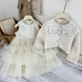 Girls' dress  autumn new style chic sequin party dress baby girl princess dress korean style cake skirt set