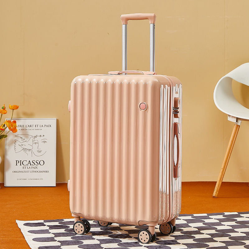 Simple luggage student pull rod box password box universal wheel leather box ins large capacity suitcase