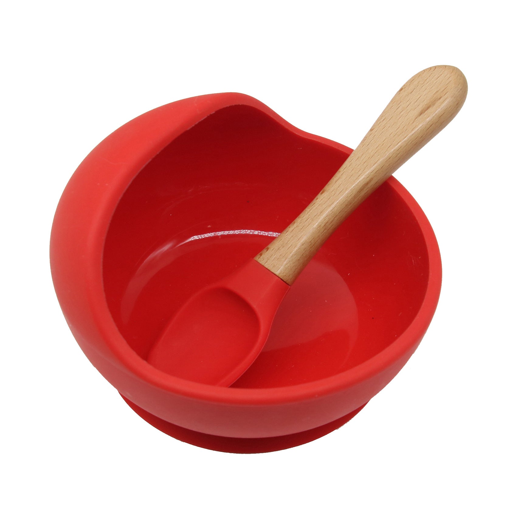 Cross-border new products baby silicone bowl baby eating fork spoon feeding tableware complementary food bowl simple silicone bowl set