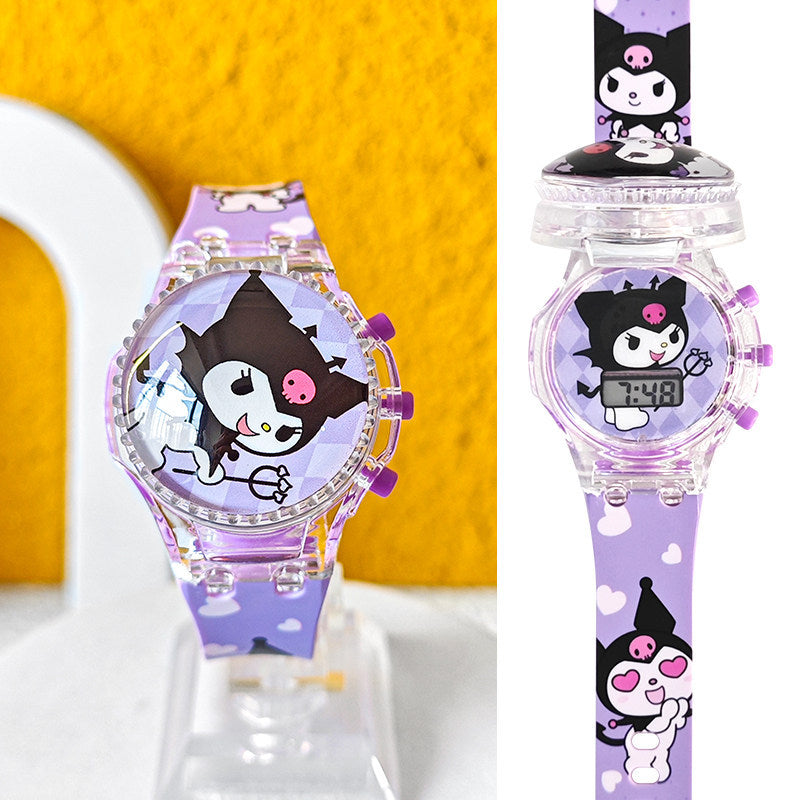 Kids' spider-man watch for boys - zettai revice & ultraman trigger style - flashing, drop-proof, electronic, luminous, and waterproof - perfect for preschoolers!