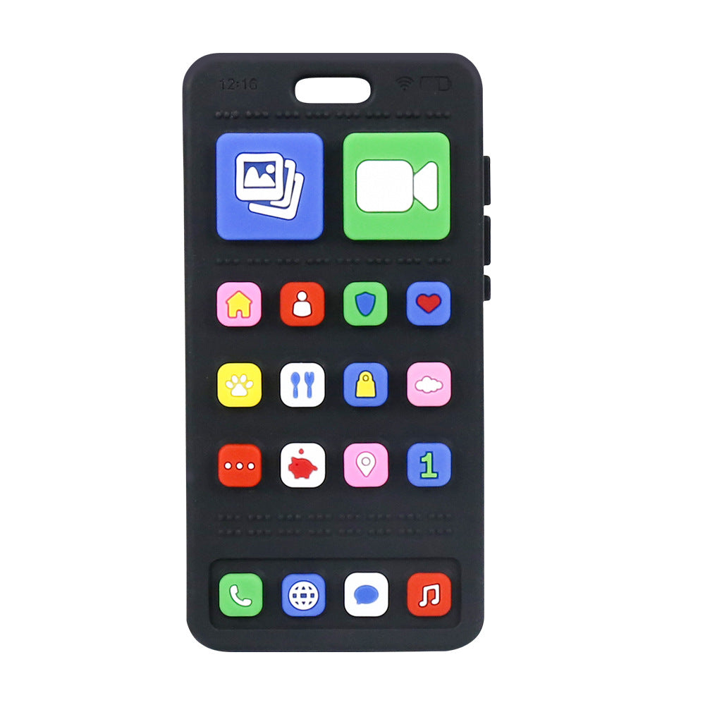 Baby Teether Toy Press Mobile Phone Toothpaste Food Grade Silicone Molar Stick Remote Control Baby Toy