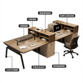 Saint li office desk and chair set - minimalist modern office desk for staff workstations, employee seating, and accounting/finance desks