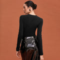 tr she hot petal seal black tight stretch cut outslimming looksense of designsexyjumpsuit bottom