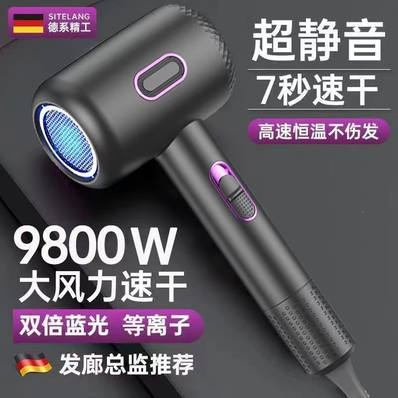 Professional salon hair dryer - high velocity, powerful, negative ion, quick drying for home or barber shop use