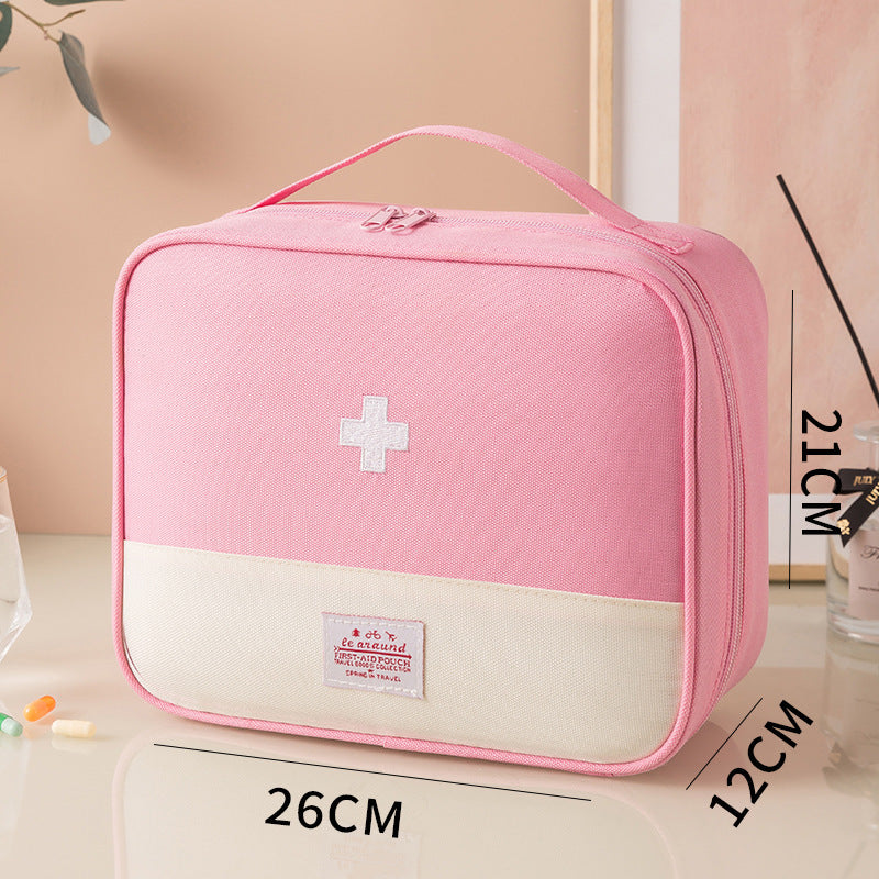 Portable First Aid Kit Cross Drug Storage Bag Travel Business Travel Medical Kit Large Capacity Medical Emergency Kit