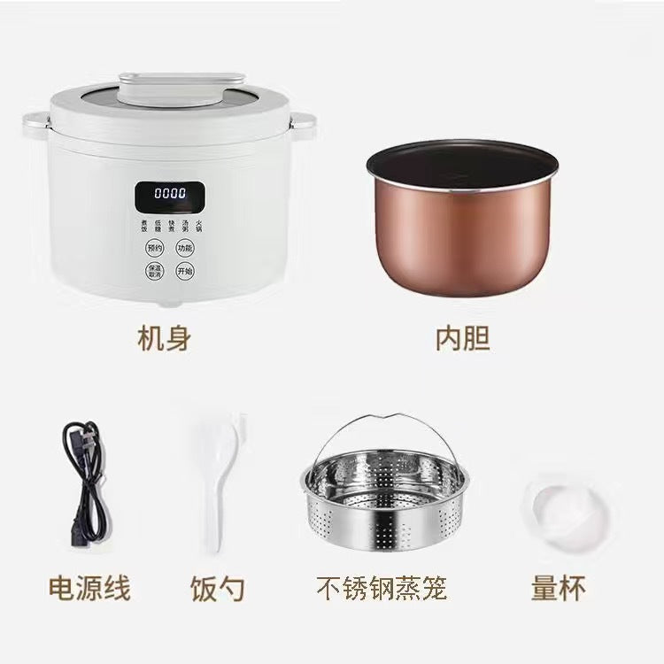 3l micro-pressure rice cooker - smart non-stick electric rice cooker, multifunctional with timer, steaming, simmering, and braising - compact electric pressure cooker for home use