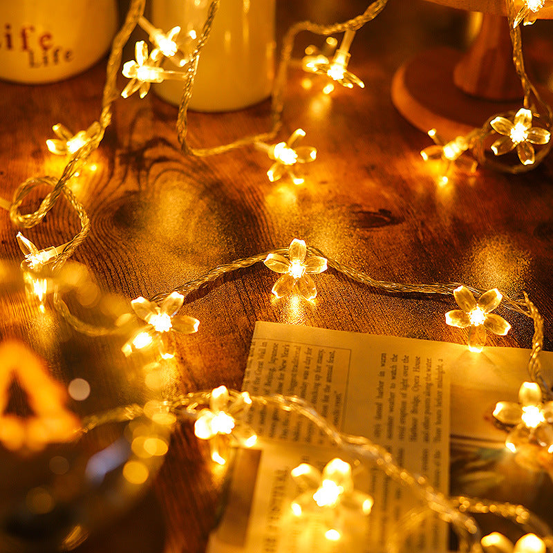 LED light string cherry blossom lights flashing lights bedroom dormitory room layout outdoor waterproof camping lights romantic