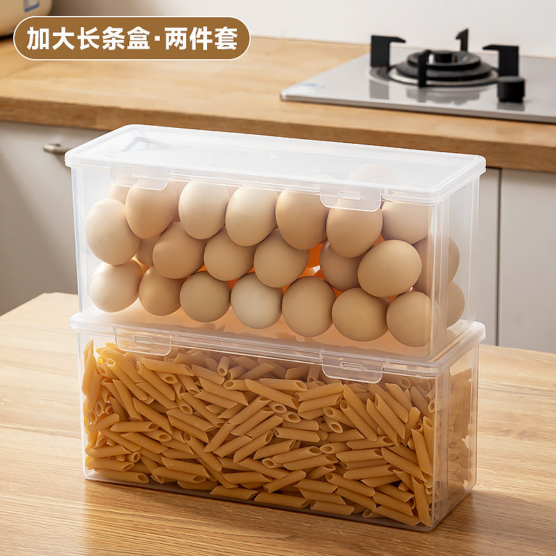 Kitchen Grains Storage Box with Lid Noodles Egg Storage Box Food Grade Transparent Refrigerator Fresh Storage Box