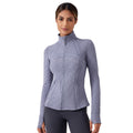 Autumn new yoga jacket women's running cycling sports long sleeve slim fit stand collar workout fitness apparel daw182