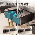 Suction cup mop holder wall mount - no drilling required, bathroom wall fixed storage rack, toilet door back organizer, bathroom storage essential