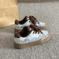 Retrocasual sneakers for women 2026 springthick sole sports white shoesnew arrivaleasiest for matchniche style bread shoes