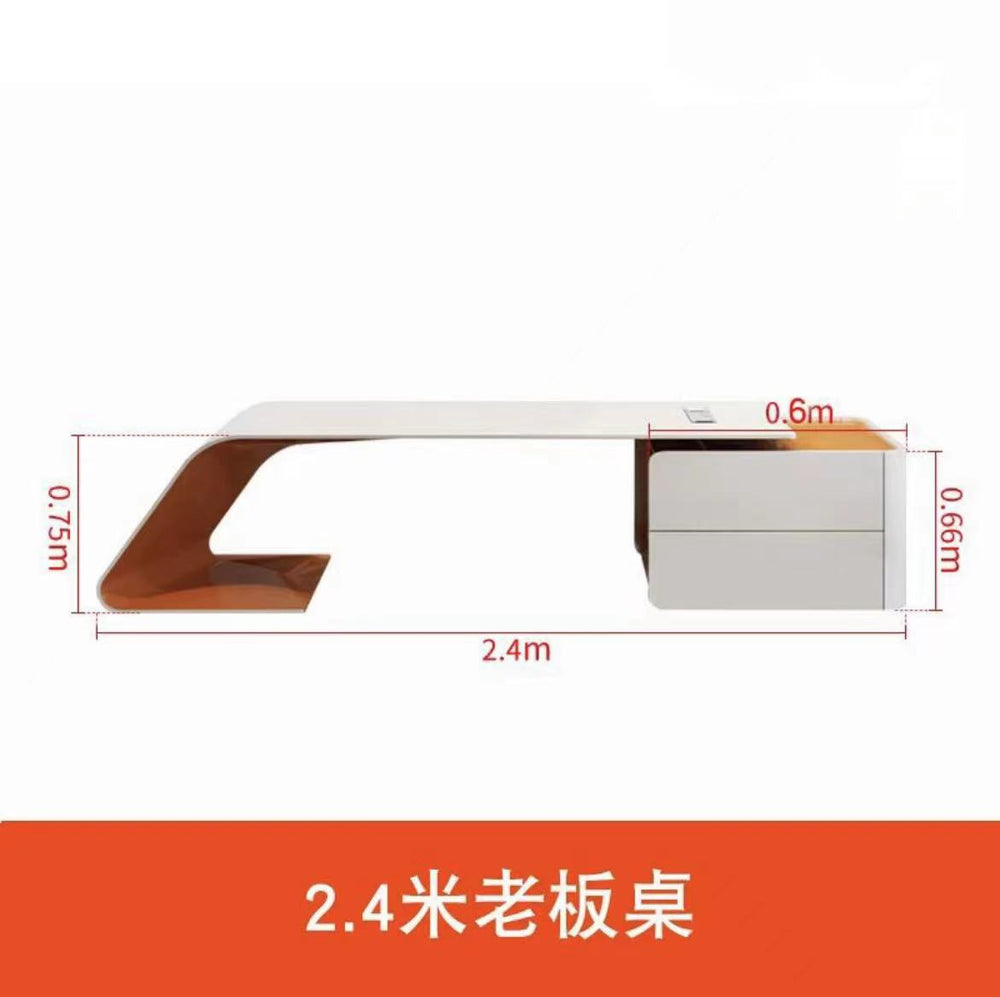 Painted boss table accessible luxuryfashion manager table casual modern female president desk creative stylish table and chair combination