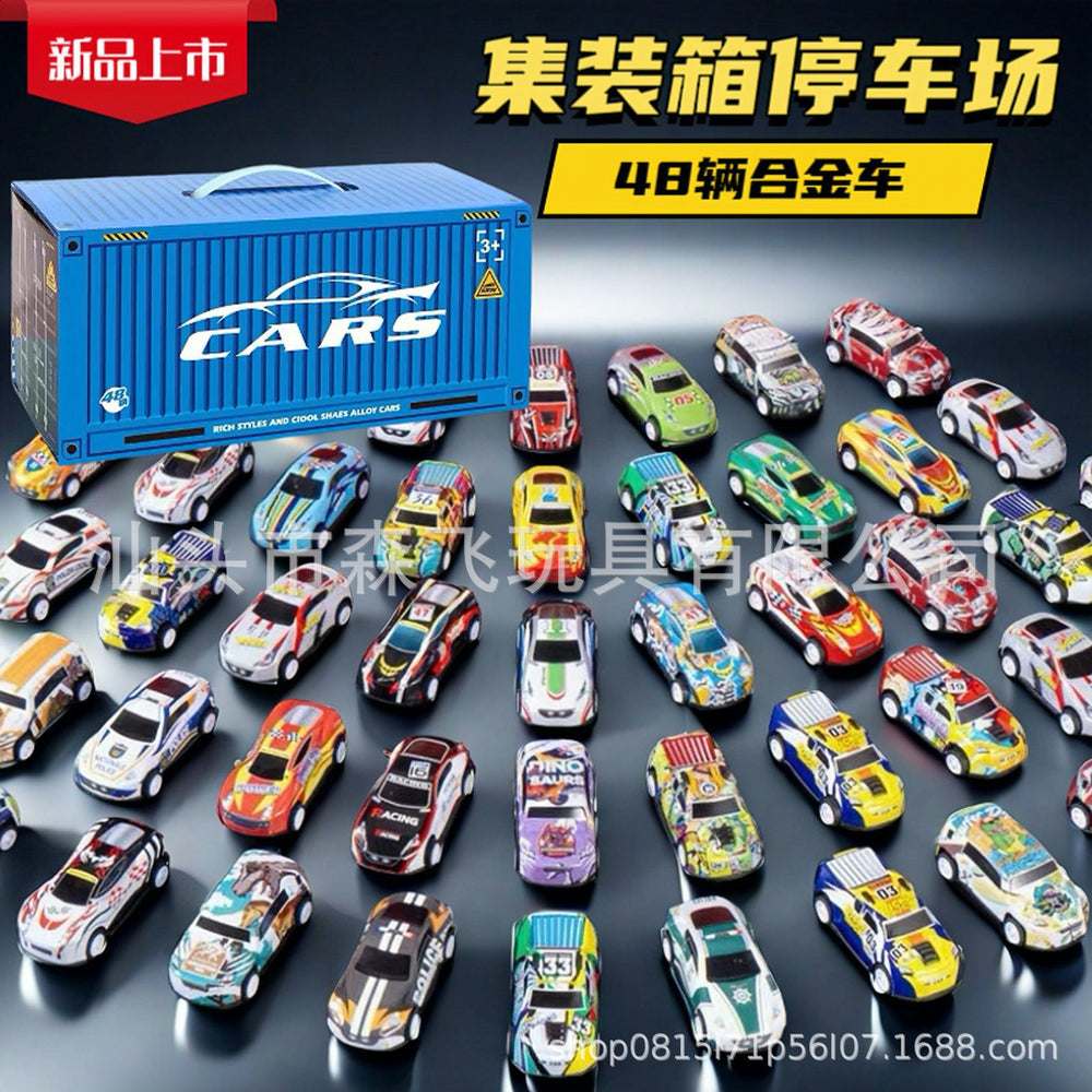 storage toy car container container alloy iron car model parking kids gift box suit wholesale price