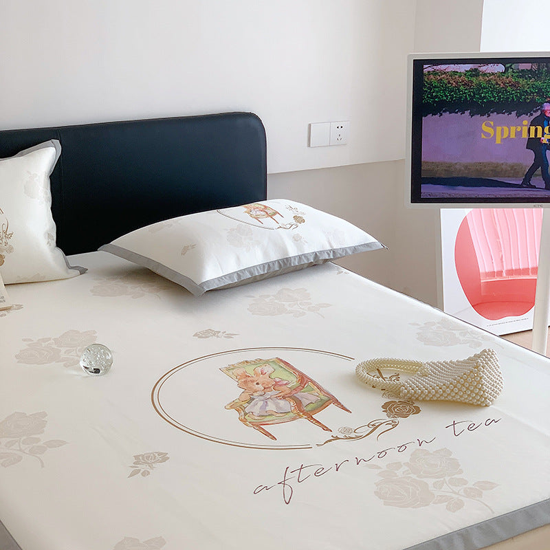 Summer large version milk carbon light mat three-piece ice silk mat cartoon children's dormitory 0.9m 1.2 double bed 1.8