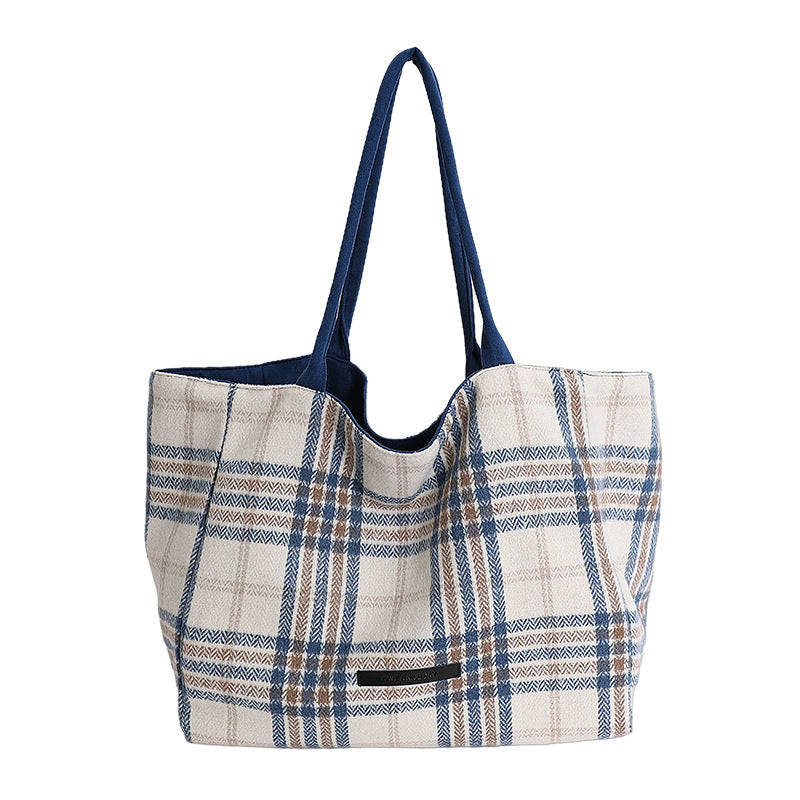 Korean style canvas tote bag - new autumn/winter collection - versatile student backpack/shoulder bag - double-sided casual design - large capacity