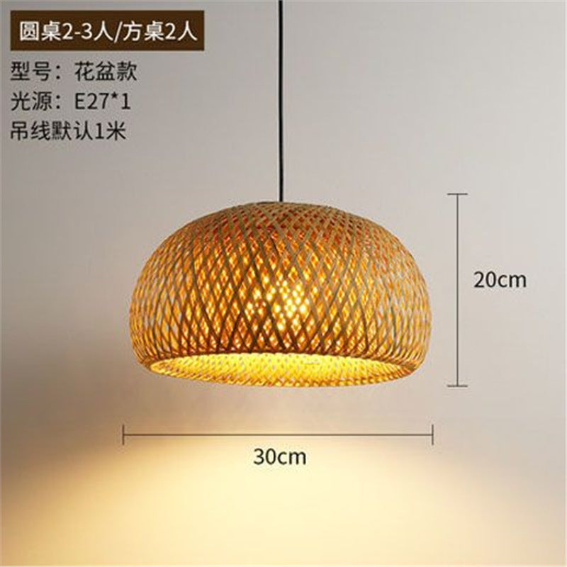 Lantern Bamboo Art Chandelier Bar Bed and Breakfast Tea Room Hot Pot Restaurant Hotel Simple Japanese Restaurant Bamboo Catering Shop Lighting