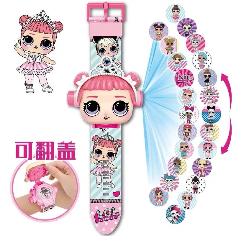 Kids' cartoon electronic watch - ages 3-8 - projector & luminous display - perfect for preschoolers, elementary school students, boys & girls