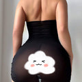 European and american new sexy lingerie, mesh see-through halter bodycon dress, sexy easy-access pure desire bodycon skirt