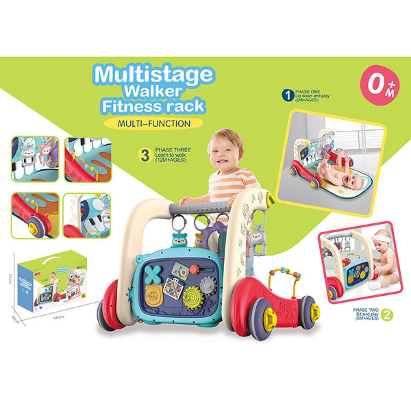 Cross-border baby puzzle early education multi-functional 2-in-1 pedal piano fitness rack 0-3 years old baby walker toy