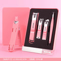 High-end stainless steel nail clippers, manicure tools, anti-splash boxed set - portable home use kit